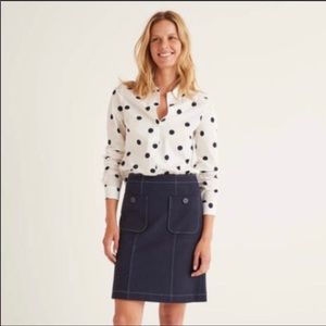 Boden Classic Button down 4P polka dot top